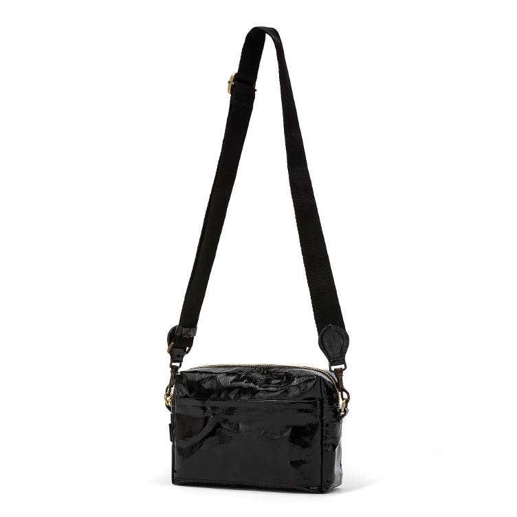 VORBESTELLEN: TRACOLLA LARGE BLACK VERNICE (GLOSSY) (LIEFERBAR CA 4-6 WOCHEN AB BESTELLDATUM)