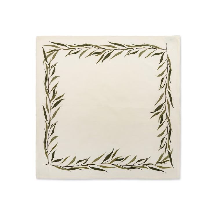 TOVAGLIOLO WITHE STAMPA OLIVO (SERVIETTE)