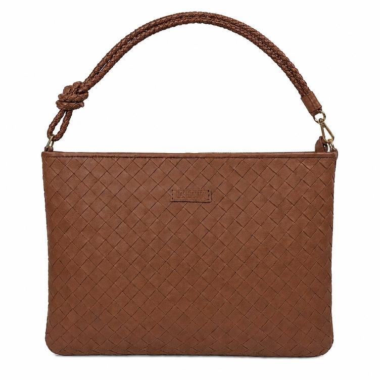 VORBESTELLEN: GAIA BAG INTRECCIATA CUOIO (LIEFERBAR CA 4-6 WOCHEN AB BESTELLDATUM)