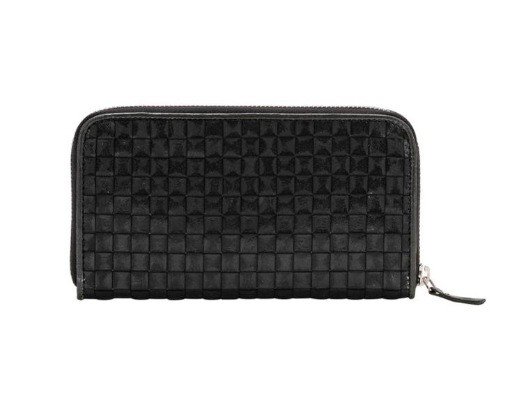 VITA WALLET LARGE INTRECCIATO BLACK