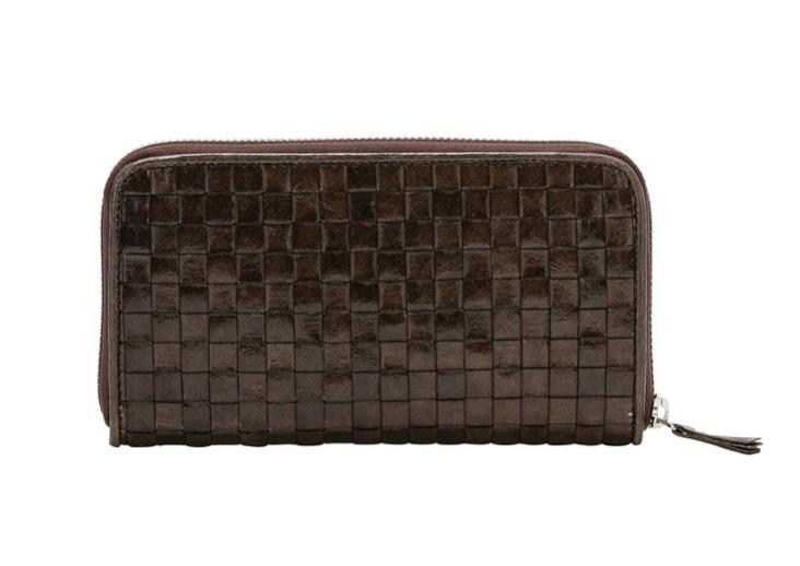 VITA WALLET LARGE INTRECCIATO CAFFE