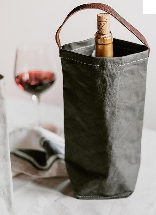 WINE BAG DARK GREY